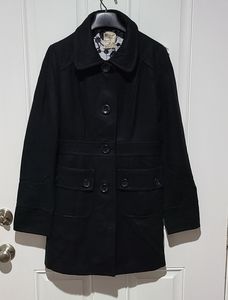 Black Tulle wool coat